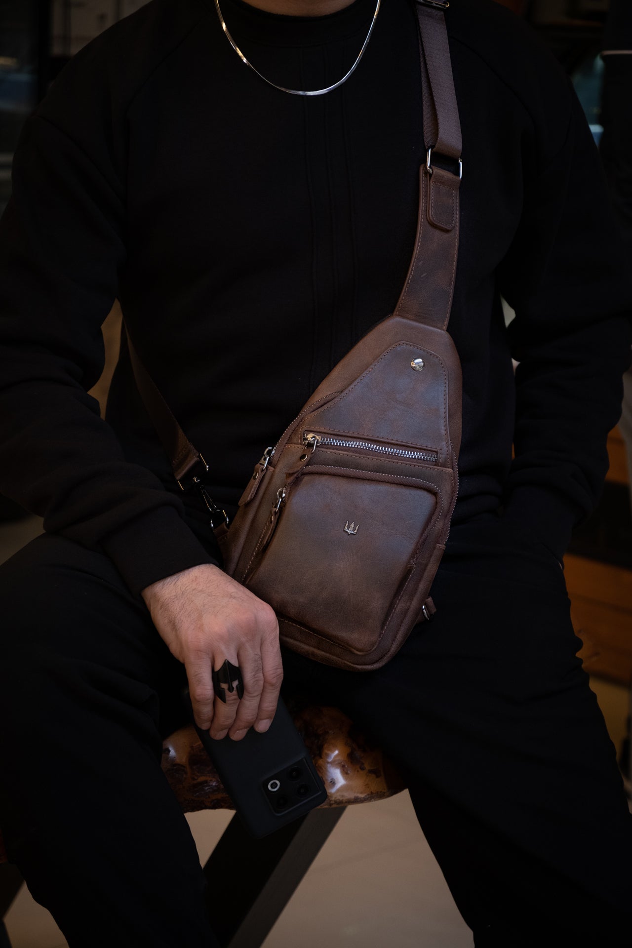 DOFFJASON ■ Galactic Stud Messenger Bag 33417915_hi?h=512